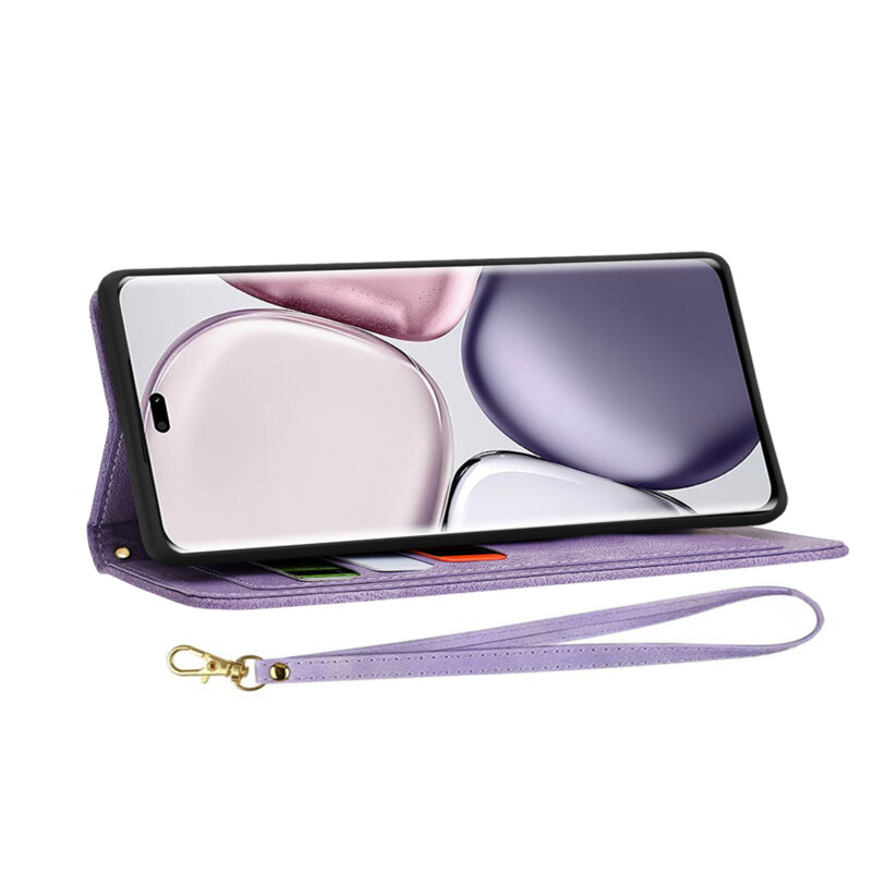 Husa personalizata fete Honor X9c Techsuit FlipCraft, mov