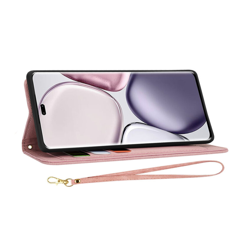 Husa personalizata fete Honor X9c Techsuit FlipCraft, roz