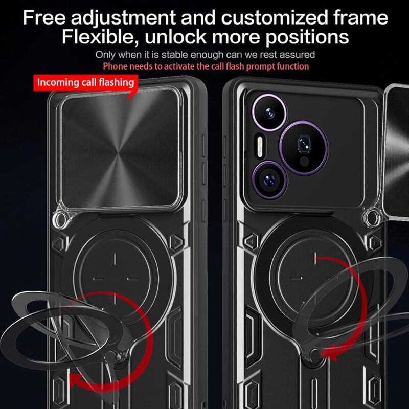 Husa Huawei Pura 70 Techsuit CamGuard Pro, roz auriu