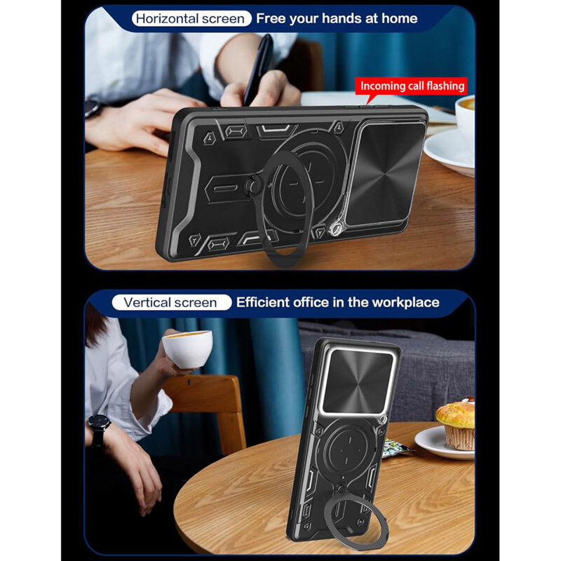 Husa Huawei Pura 70 Techsuit CamGuard Pro, roz auriu