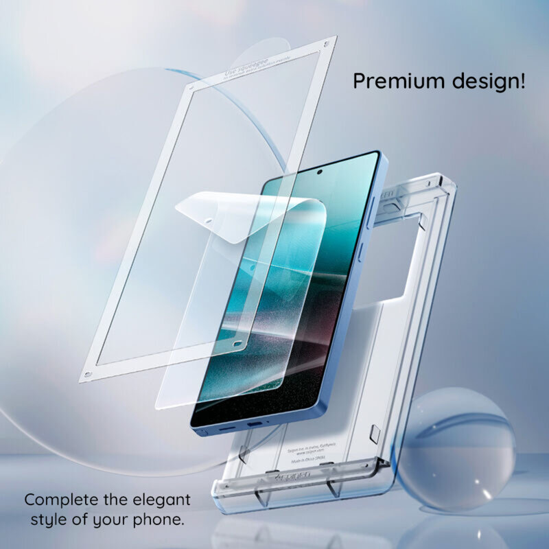 Folie Samsung Galaxy S25 Plus Spigen Elite Shield EZ Fit HD, transparenta