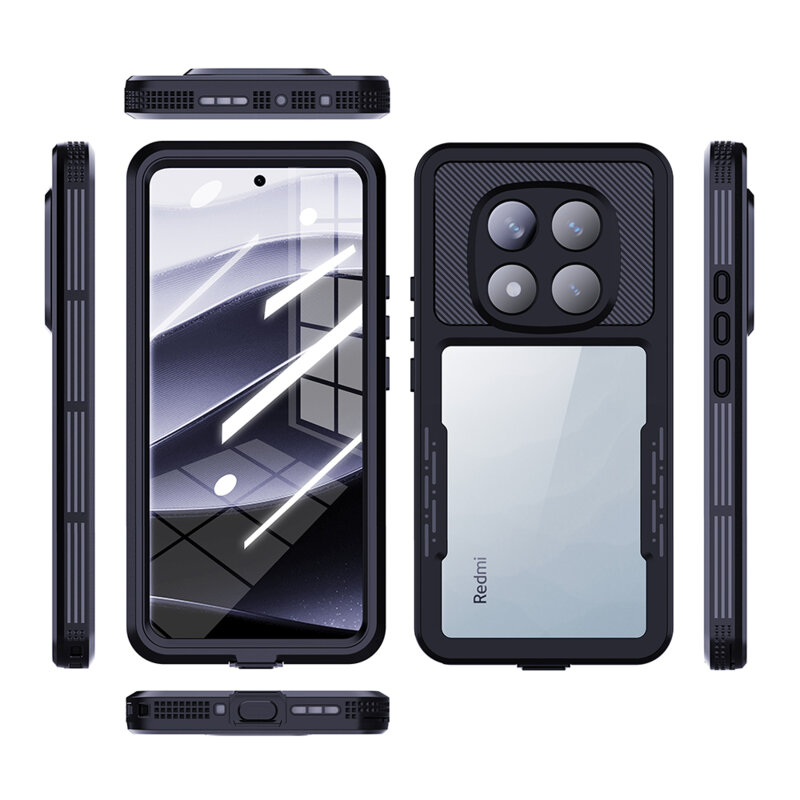 Husa impermeabila Xiaomi Poco X7 ShellBox Waterproof IP68, negru