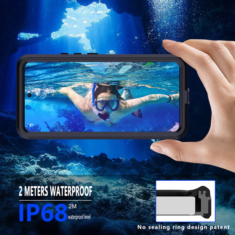 Husa impermeabila Xiaomi Poco X7 ShellBox Waterproof IP68, negru