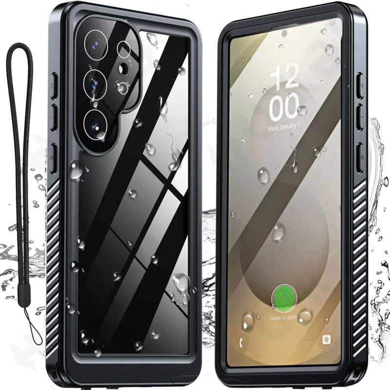 Husa impermeabila Samsung Galaxy S25 Ultra ShellBox Waterproof IP68, negru