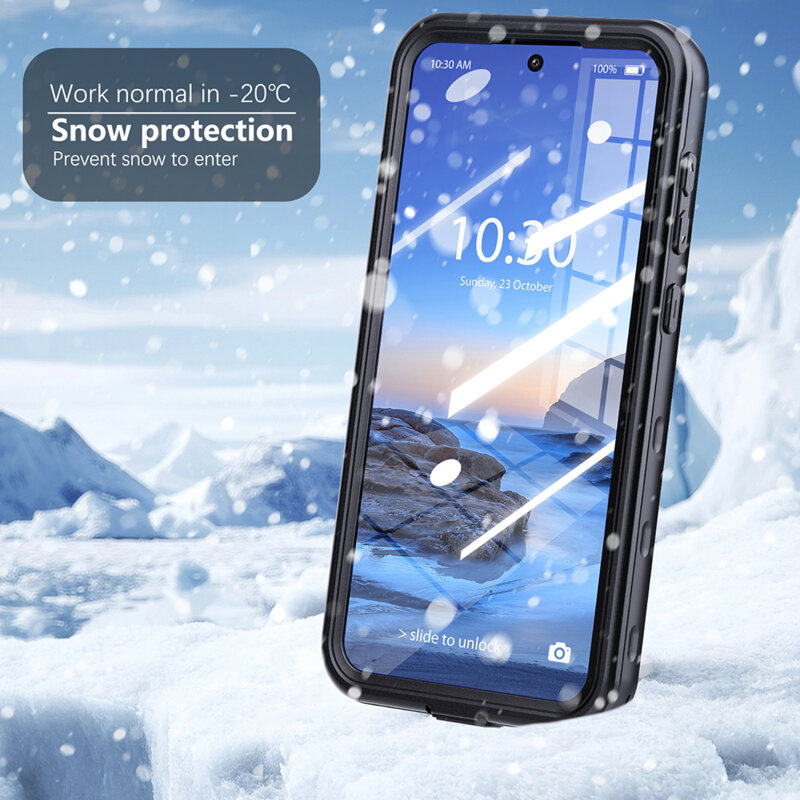 Husa impermeabila Samsung Galaxy S25 Ultra ShellBox Waterproof IP68, negru