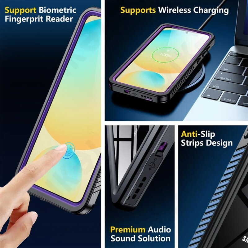 Husa impermeabila Samsung Galaxy S25 Plus ShellBox Waterproof IP68, negru