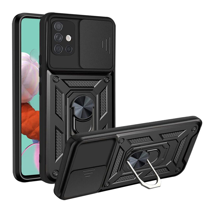 Husa Samsung Galaxy A51 4G protectie camera Techsuit CamShield Series, negru