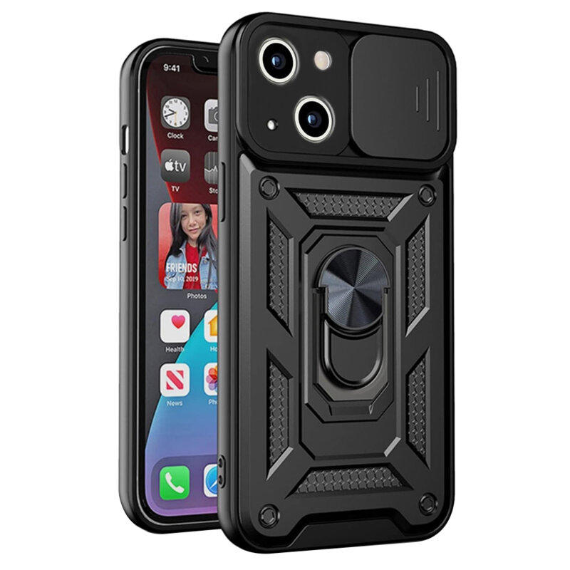 Husa iPhone 13 mini protectie camera Techsuit CamShield Series, negru