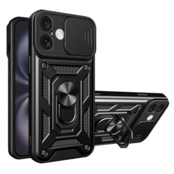 Husa iPhone 16 protectie camera Techsuit CamShield Series, negru