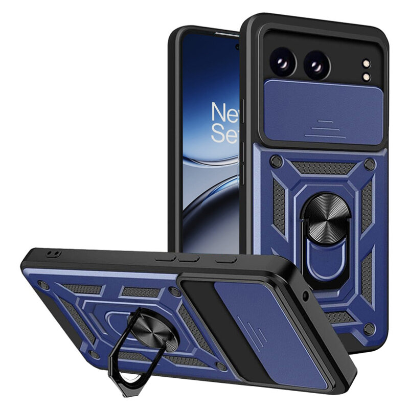 Husa OnePlus Nord 4 protectie camera Techsuit CamShield Series, albastru