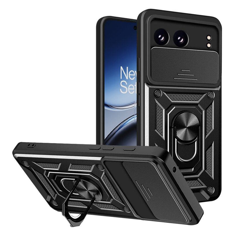 Husa OnePlus Nord 4 protectie camera Techsuit CamShield Series, negru