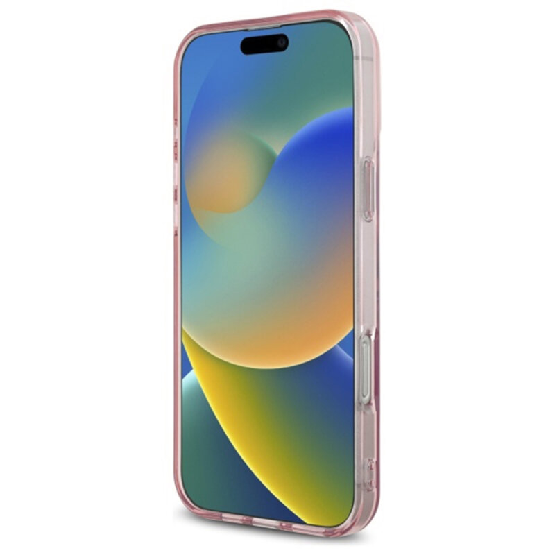 Husa Guess Hardcase IML Heart iPhone 16 Pro Max, roz, GUHCP16XHCHGSPP