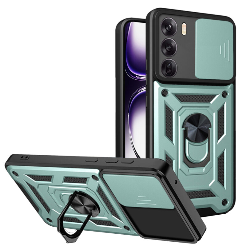 Husa Oppo Reno12 protectie camera Techsuit CamShield Series, verde