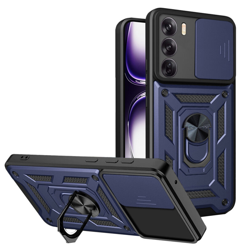 Husa Oppo Reno12 protectie camera Techsuit CamShield Series, albastru