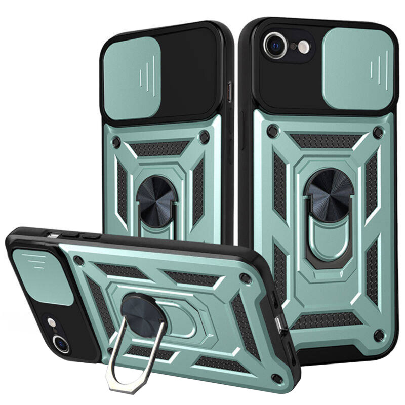 Husa iPhone 6 Plus/ 6s Plus protectie camera Techsuit CamShield Series, verde