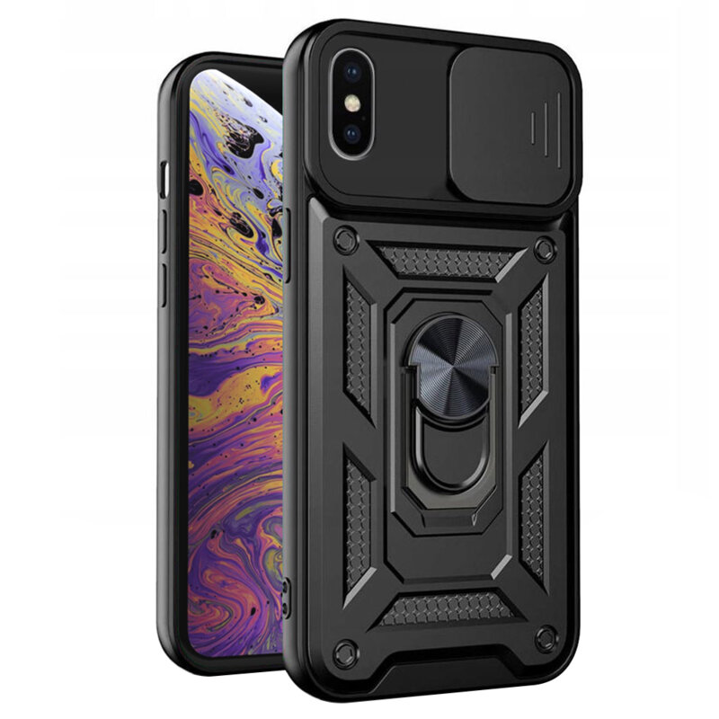 Husa iPhone XS Max protectie camera Techsuit CamShield Series, negru