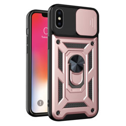 Husa iPhone X, iPhone 10 protectie camera Techsuit CamShield Series, roz