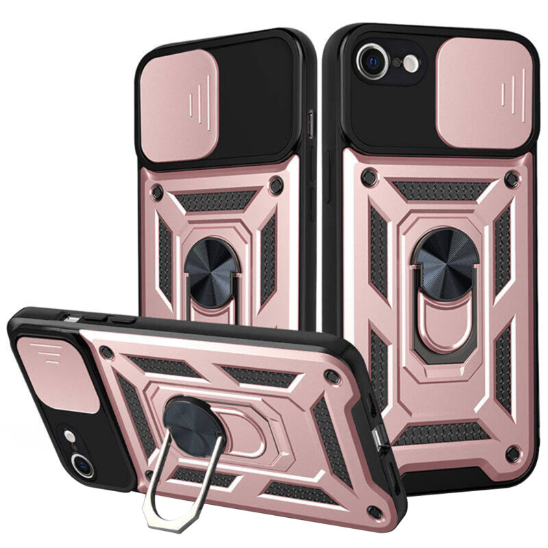 Husa iPhone SE 2, SE 2020 protectie camera Techsuit CamShield Series, roz