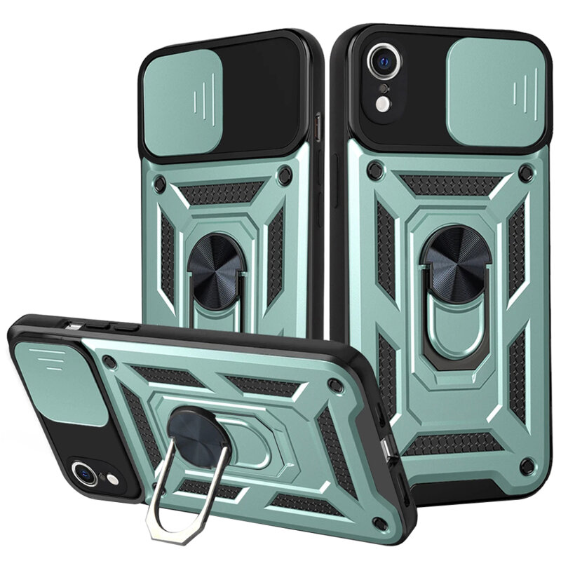 Husa iPhone XR protectie camera Techsuit CamShield Series, verde