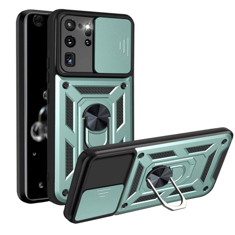 Husa Samsung Galaxy S20 Ultra 5G protectie camera Techsuit CamShield Series, verde