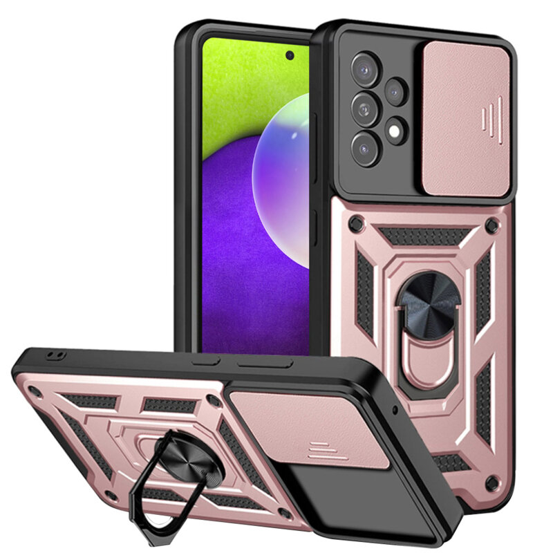 Husa Samsung Galaxy A52s 5G protectie camera Techsuit CamShield Series, roz