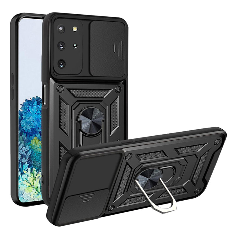 Husa Samsung Galaxy S20 Plus protectie camera Techsuit CamShield Series, negru