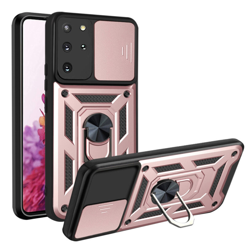 Husa Samsung Galaxy S20 Plus 5G protectie camera Techsuit CamShield Series, roz