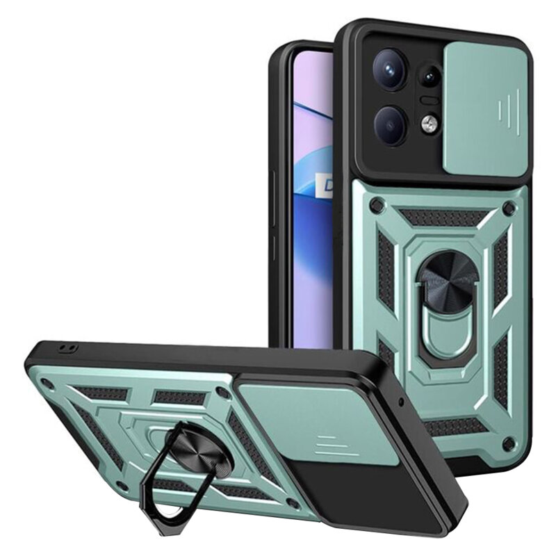 Husa Motorola Edge 50 Pro protectie camera Techsuit CamShield Series, verde