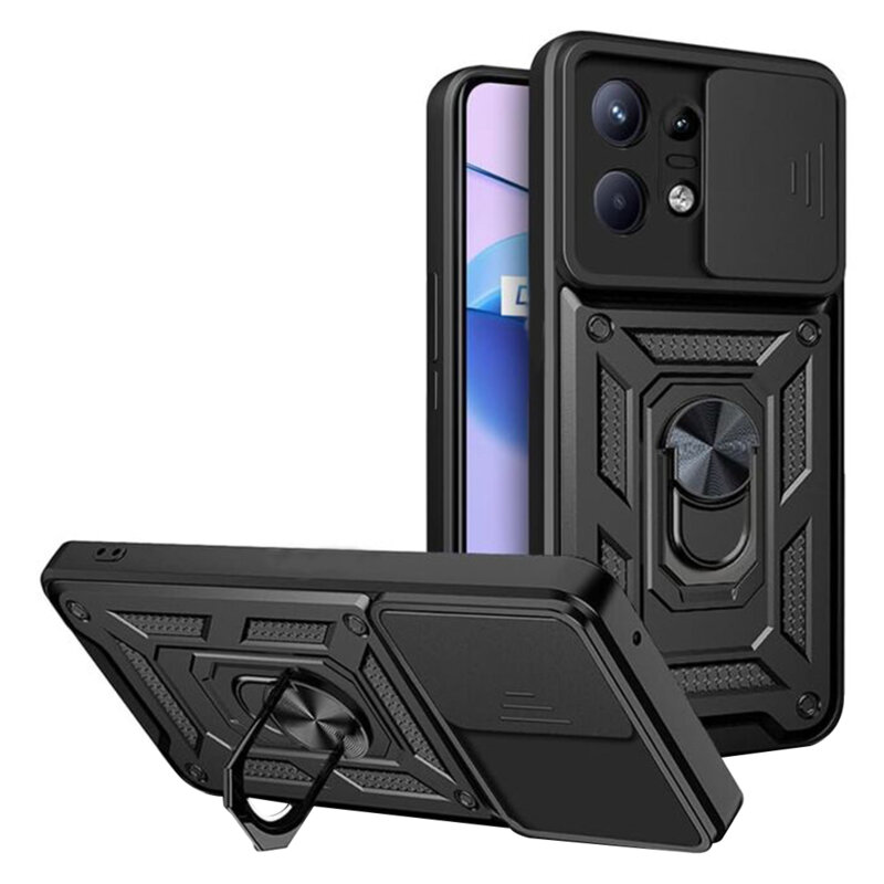Husa Motorola Edge 50 Pro protectie camera Techsuit CamShield Series, negru