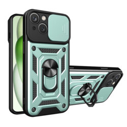 Husa iPhone 15 Plus protectie camera Techsuit CamShield Series, verde