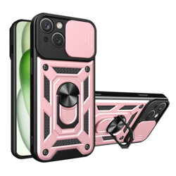 Husa iPhone 15 protectie camera Techsuit CamShield Series, roz