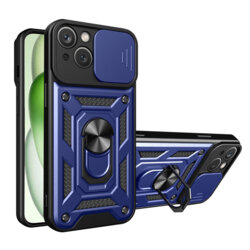 Husa iPhone 15 Plus protectie camera Techsuit CamShield Series, albastru