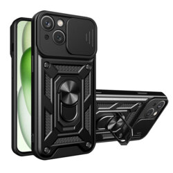 Husa iPhone 15 protectie camera Techsuit CamShield Series, negru