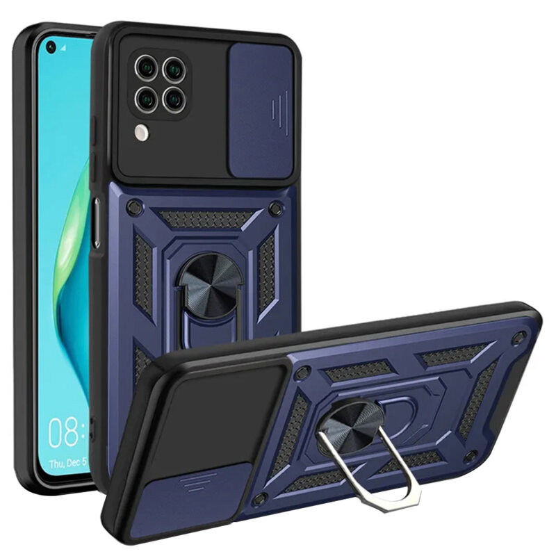 Husa Huawei P40 Lite protectie camera Techsuit CamShield Series, albastru