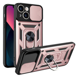 Husa iPhone 14 protectie camera Techsuit CamShield Series, roz