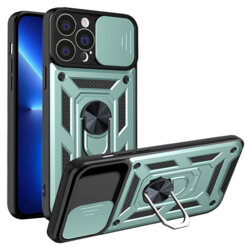 Husa iPhone 13 Pro Max protectie camera Techsuit CamShield Series, verde