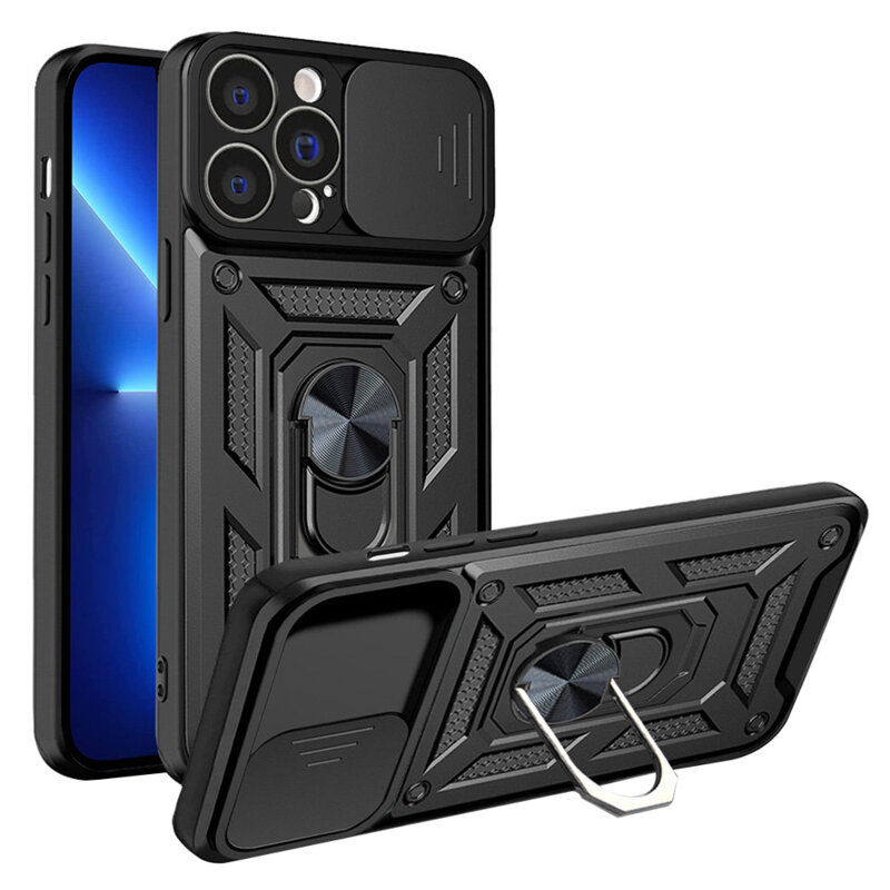 Husa iPhone 13 Pro protectie camera Techsuit CamShield Series, negru