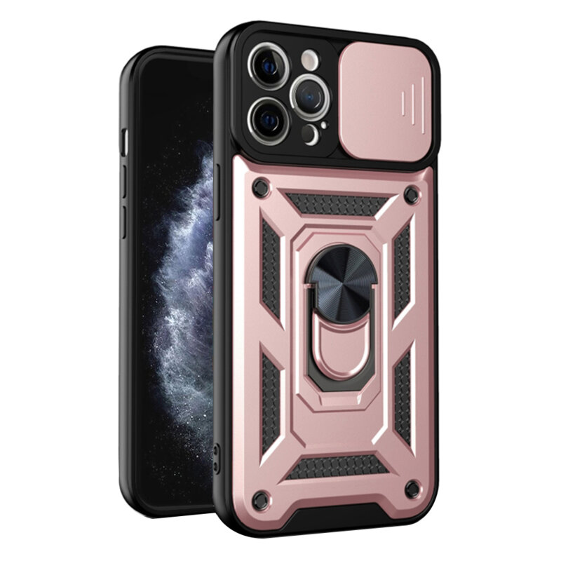 Husa iPhone 11 Pro protectie camera Techsuit CamShield Series, roz