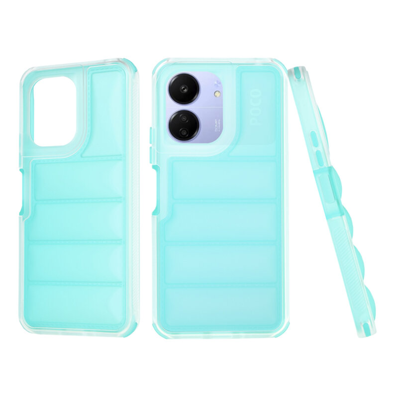 Husa Xiaomi Poco C65 Techsuit Wave Shield, turcoaz