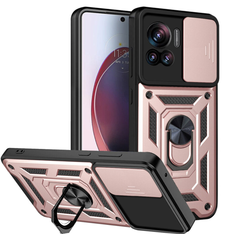 Husa Motorola Edge 30 Ultra protectie camera Techsuit CamShield Series, roz