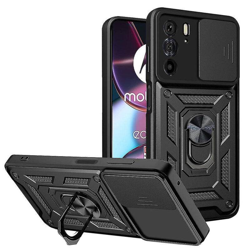 Husa Motorola Edge 30 Pro protectie camera Techsuit CamShield Series, negru