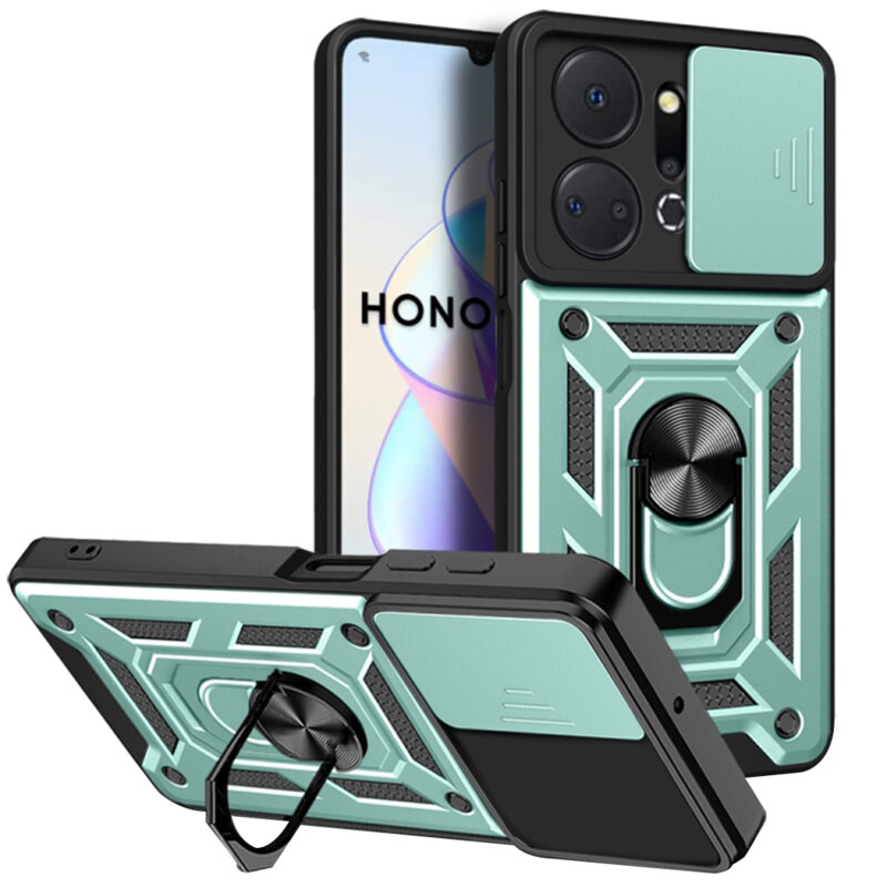 Husa Honor X7a protectie camera Techsuit CamShield Series, verde
