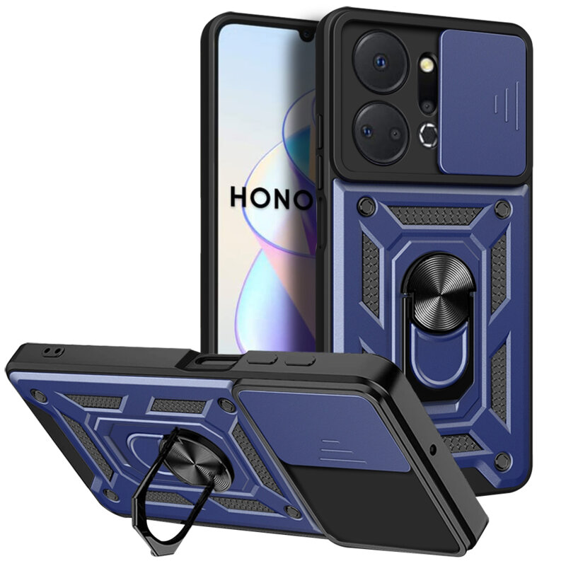 Husa Honor X7a protectie camera Techsuit CamShield Series, albastru