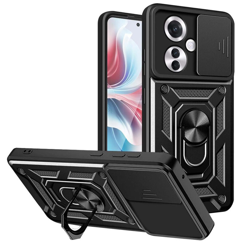 Husa Oppo Reno11 F protectie camera Techsuit CamShield Series, negru