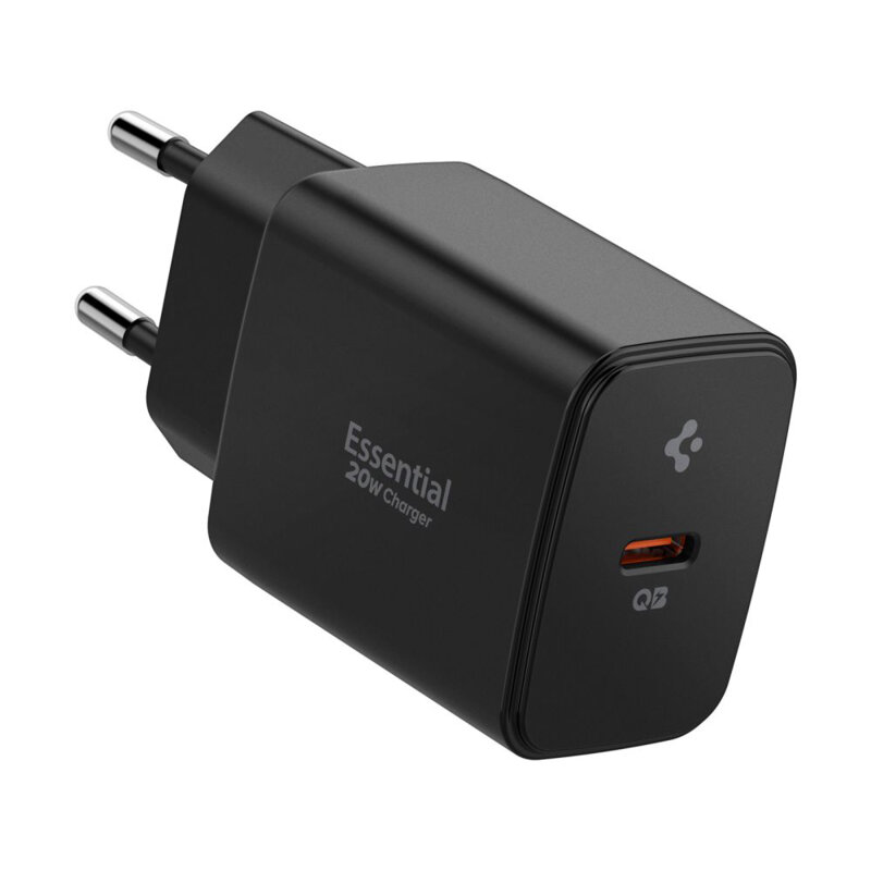 Incarcator tip C Fast Charging, 20W Spigen, negru, EE201EU