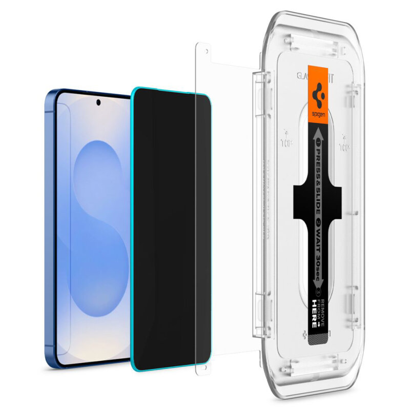 [Pachet 2x] Folie Samsung Galaxy S25 Spigen Glas.tR EZ Fit, privacy