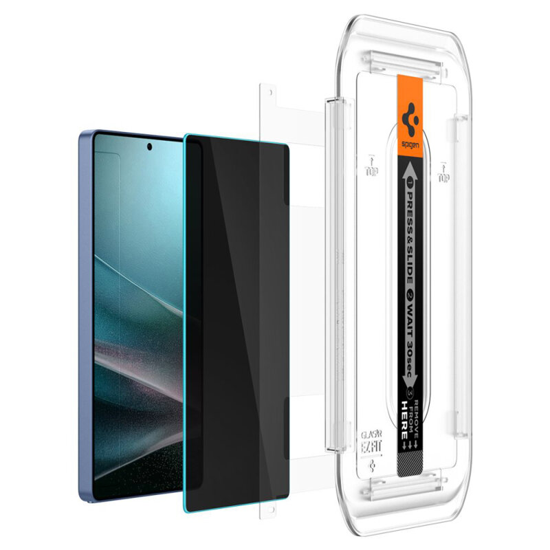 [Pachet 2x] Folie Samsung Galaxy S25 Ultra Spigen Glas.tR EZ Fit HD, privacy
