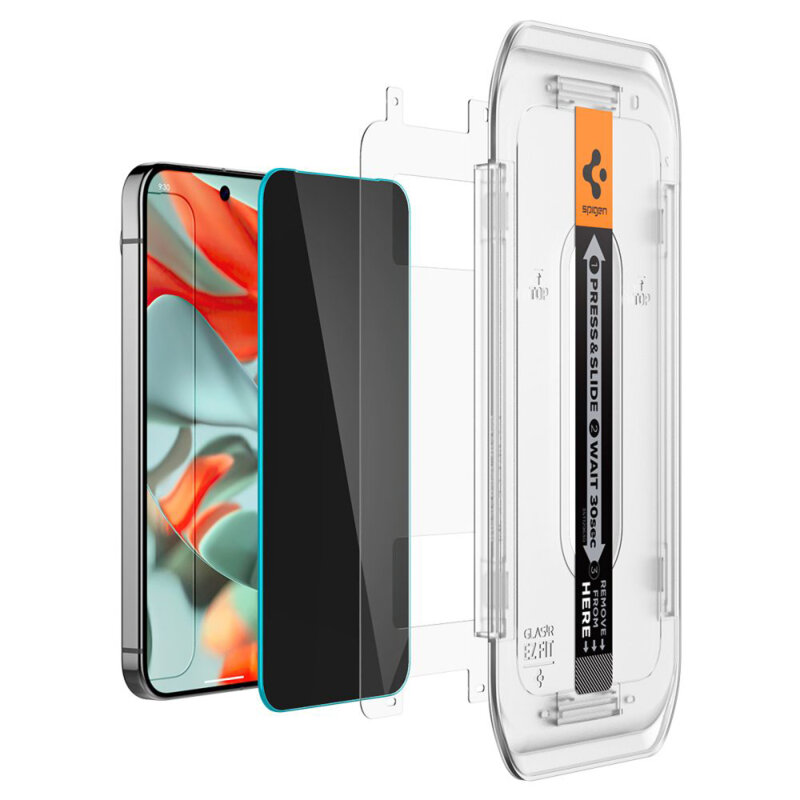 [Pachet 2x] Folie Google Pixel 9 Pro XL Spigen Glas.tR EZ Fit, privacy