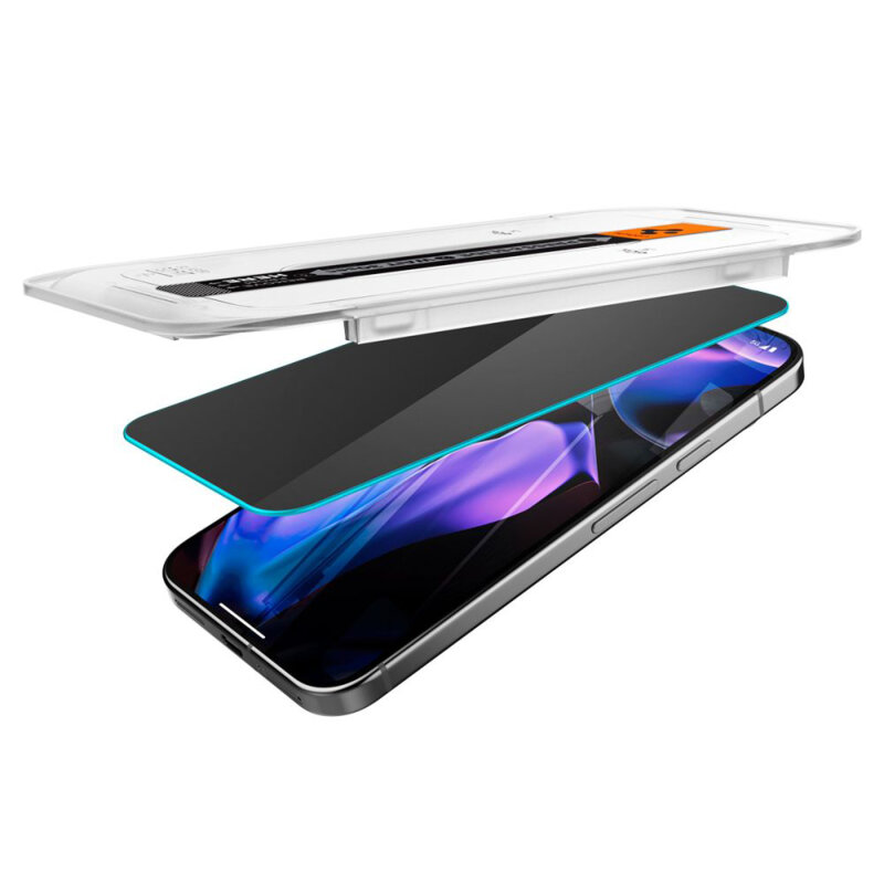 [Pachet 2x] Folie Google Pixel 9 Pro XL Spigen Glas.tR EZ Fit, privacy