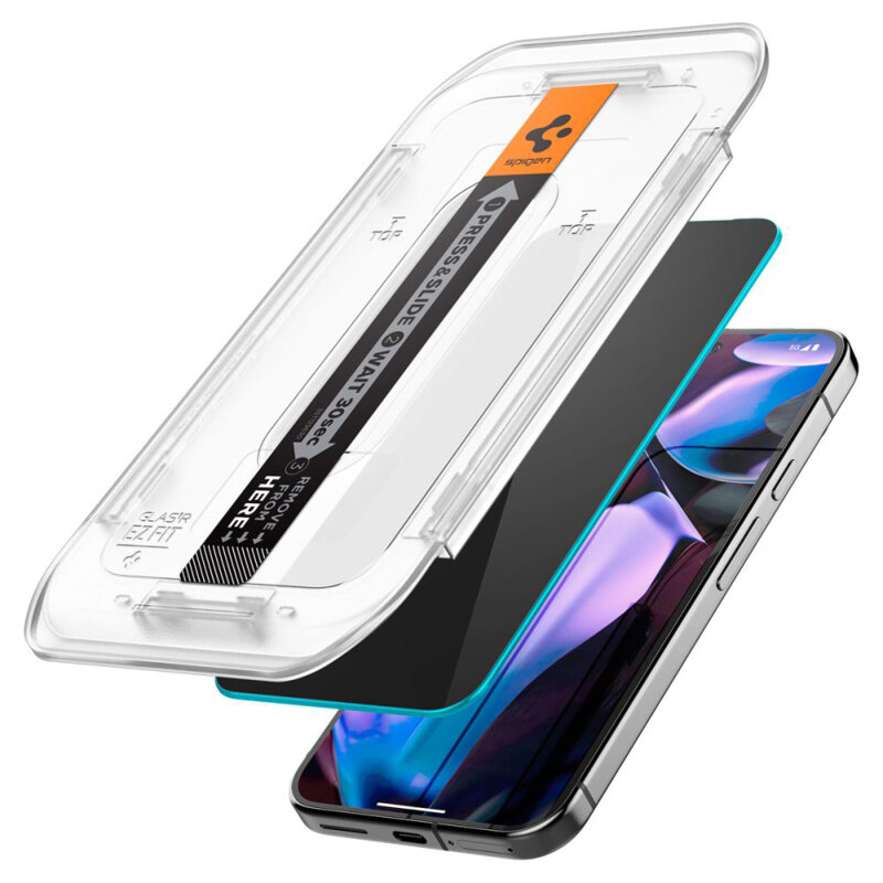 [Pachet 2x] Folie Google Pixel 9 Spigen Glas.tR EZ Fit, privacy
